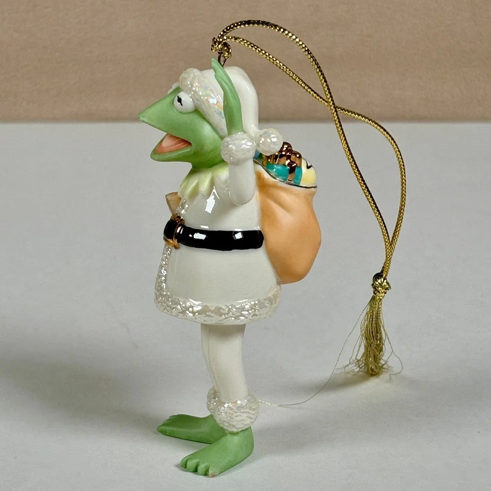 Lenox SANTA KERMIT Holiday‎ Christmas Ornament - The Muppets in Original Box